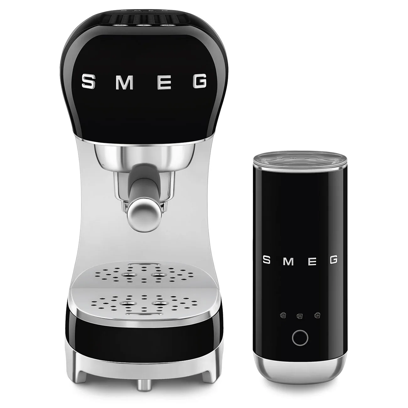 Smeg ECF12BLEU Espresso Makinesi Siyah + Süt Köpürtme