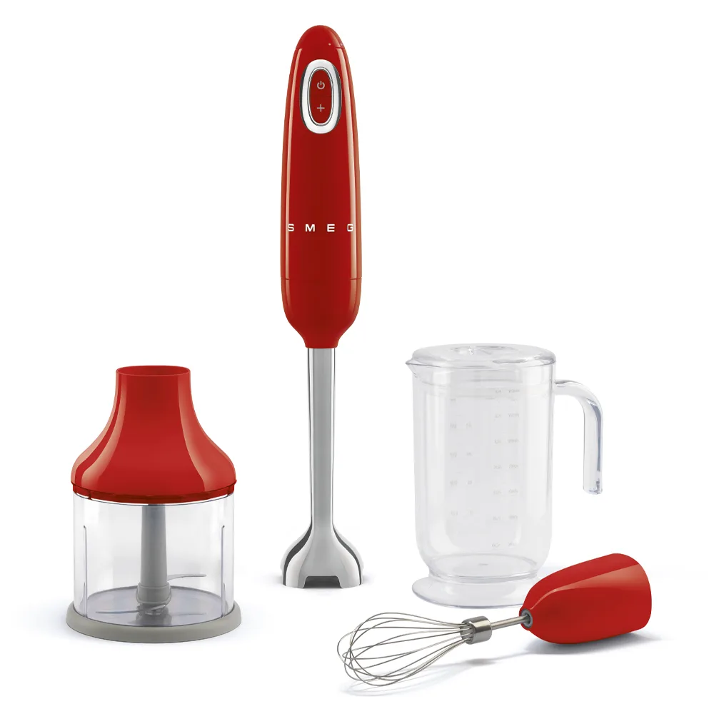 Smeg HBF03RDEU Aksesuarlı El Blender Seti Kırmızı