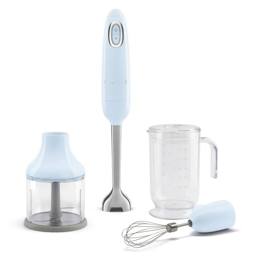 Smeg HBF03PBEU Aksesuarlı El Blender Seti Pastel Mavi