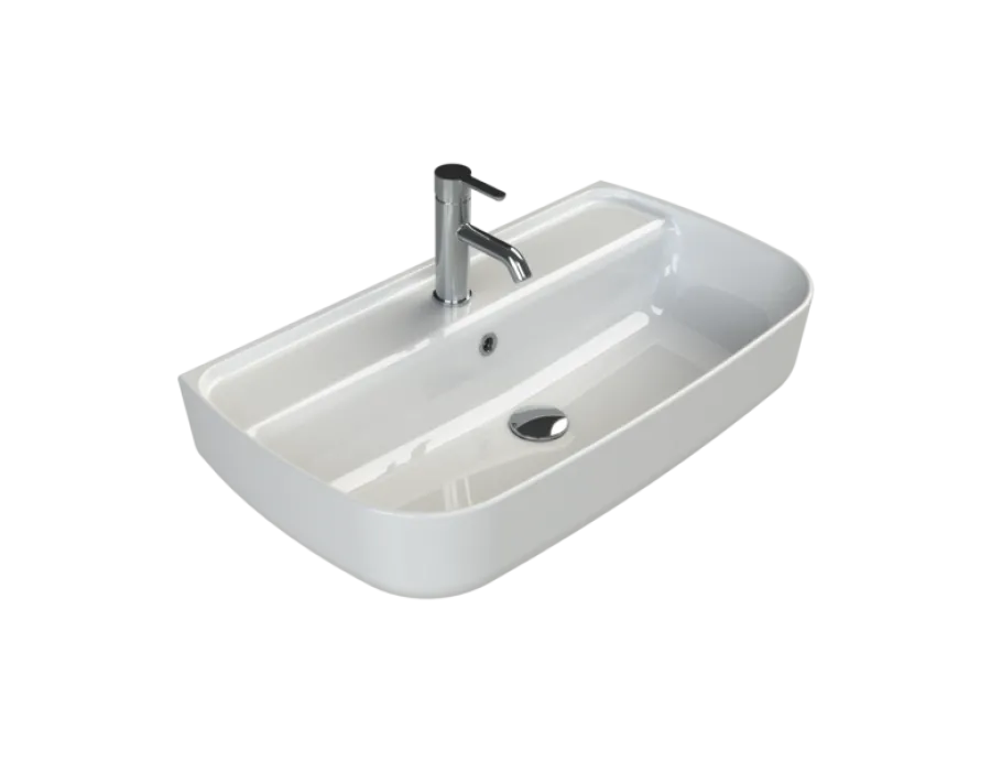 Tezgah Üstü Lavabo, Aqua 75x42 cm