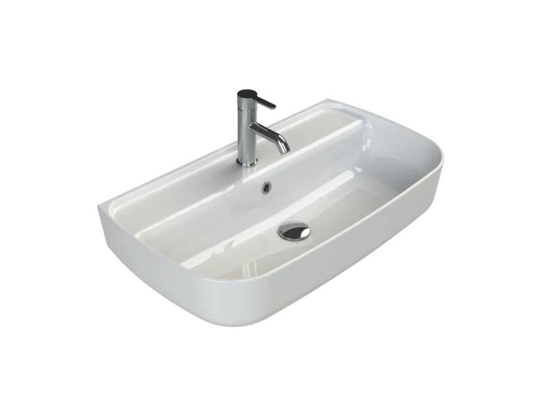Tezgah Üstü Lavabo, Aqua 75x42 cm